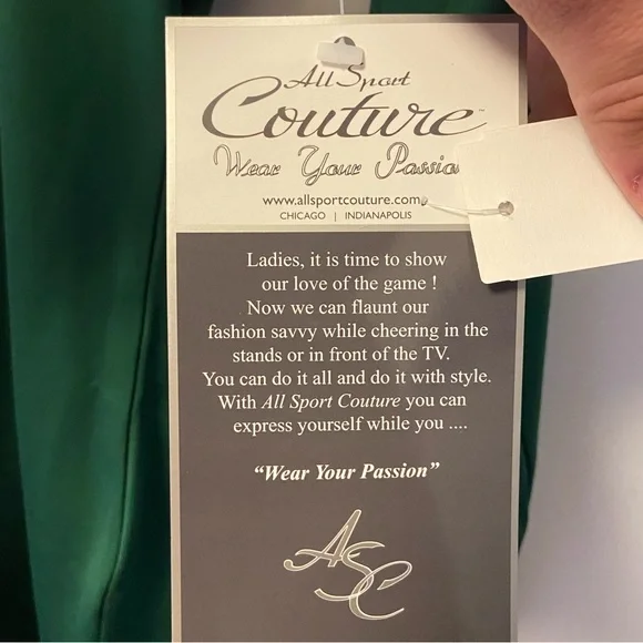 NWT New NFL  New York Jets  Logo Women's Long Sleeve  Tee Shirt Top Green Sz. L - Picture 5 of 5